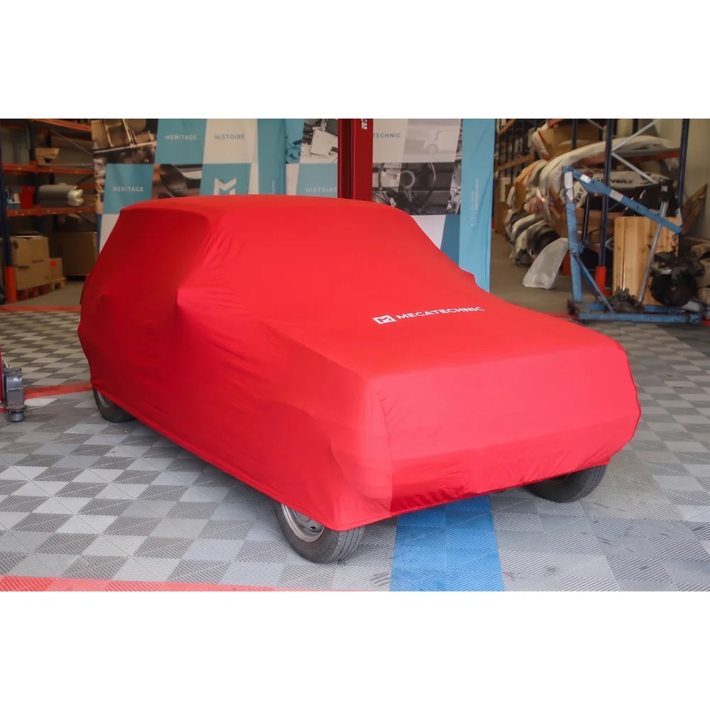Red stretch indoor protective cover size S (370 x 165 x 119) for Renault R5