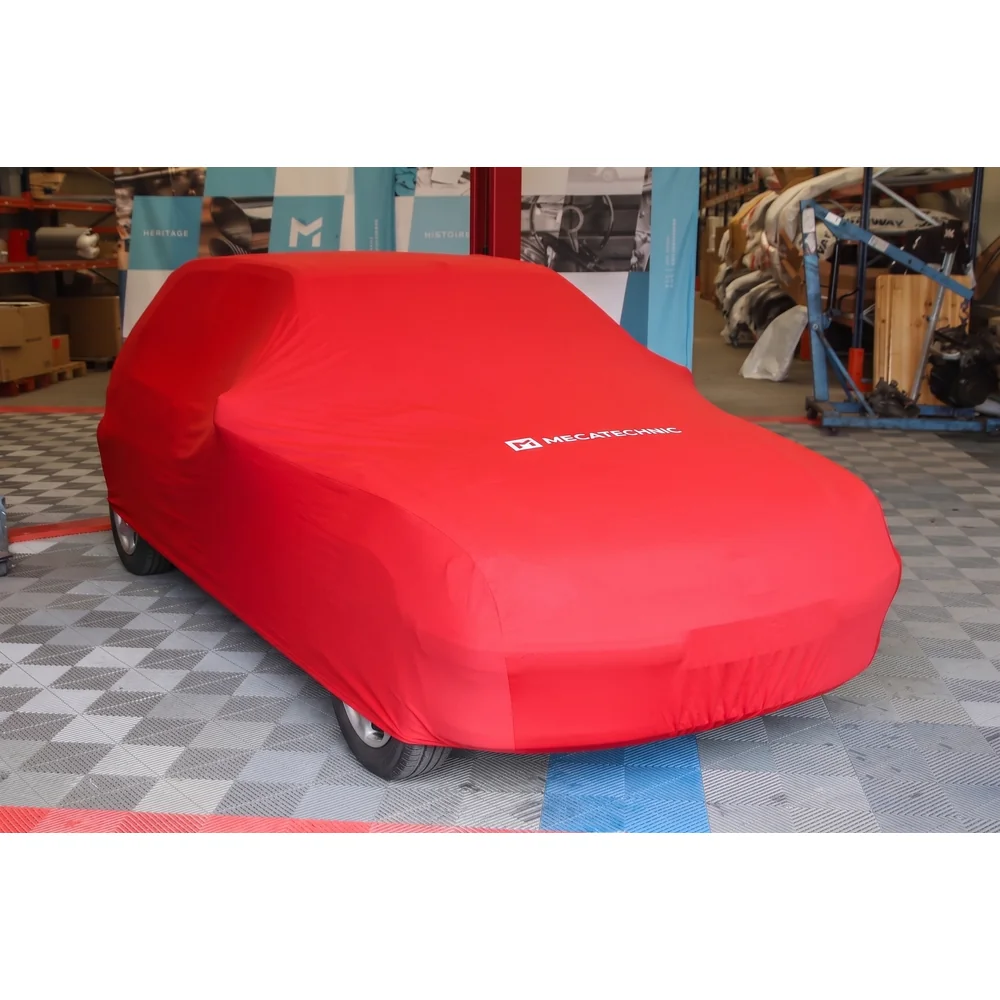 Rote Stretch-Schutzhülle Größe S (370 x 165 x 119) für Peugeot 106