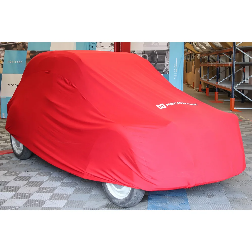 Copri auto elasticizzato rosso taglia M per Citroën 2CV 4/6