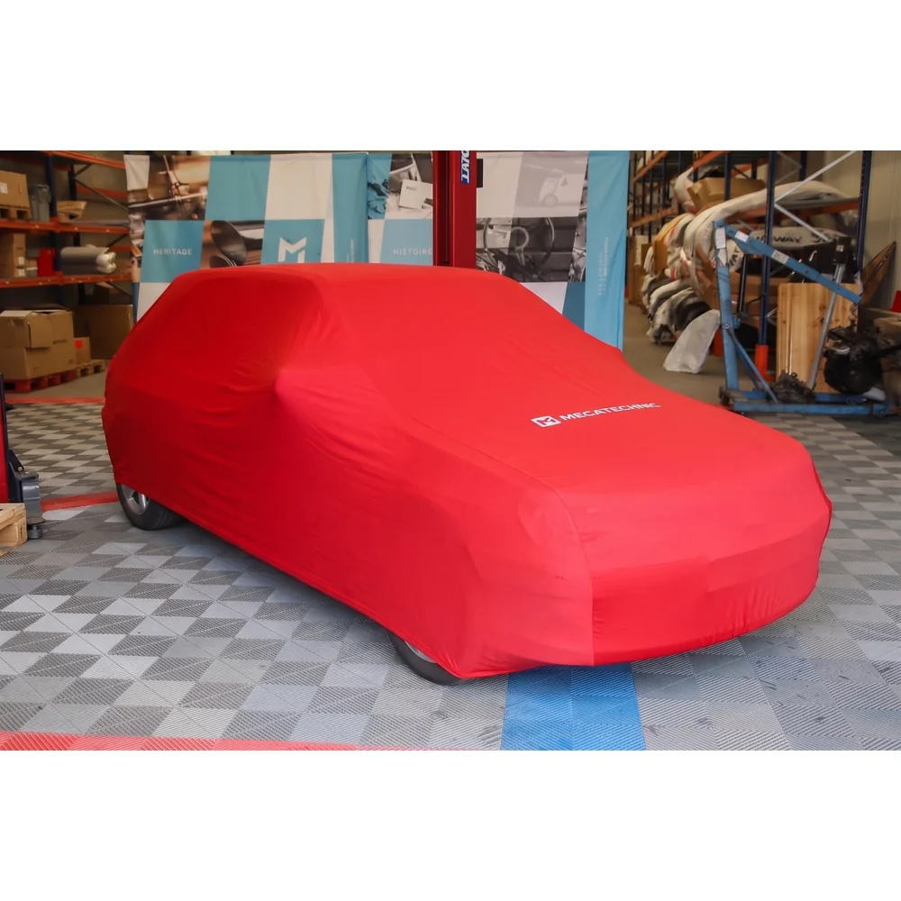 Red stretch cover size M for Peugeot 306