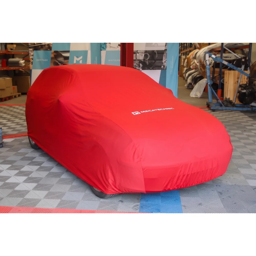 Red stretch protective cover size M for Seat Ibiza 6L