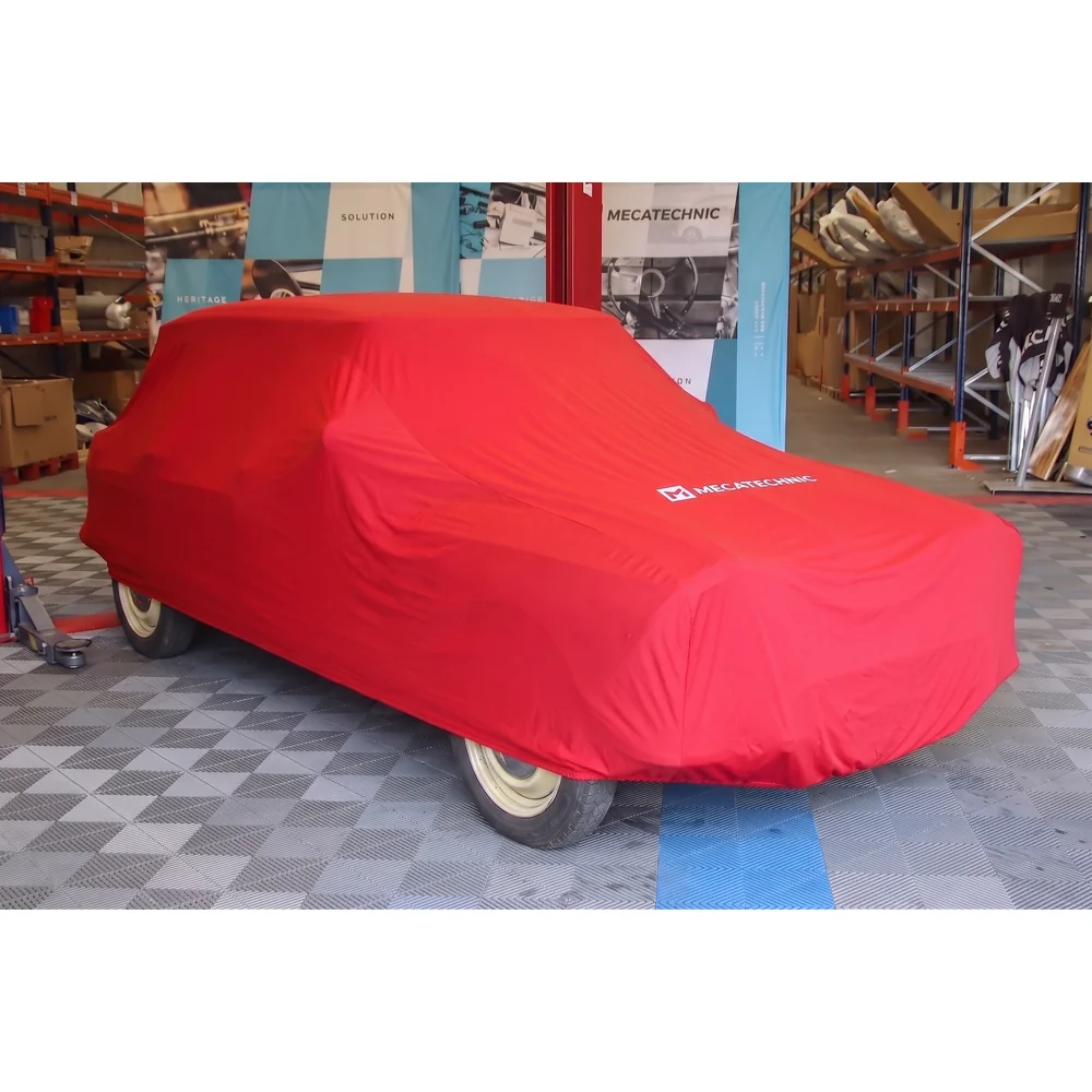 Red stretch indoor cover size L for Citroën Ami 6, Ami 8