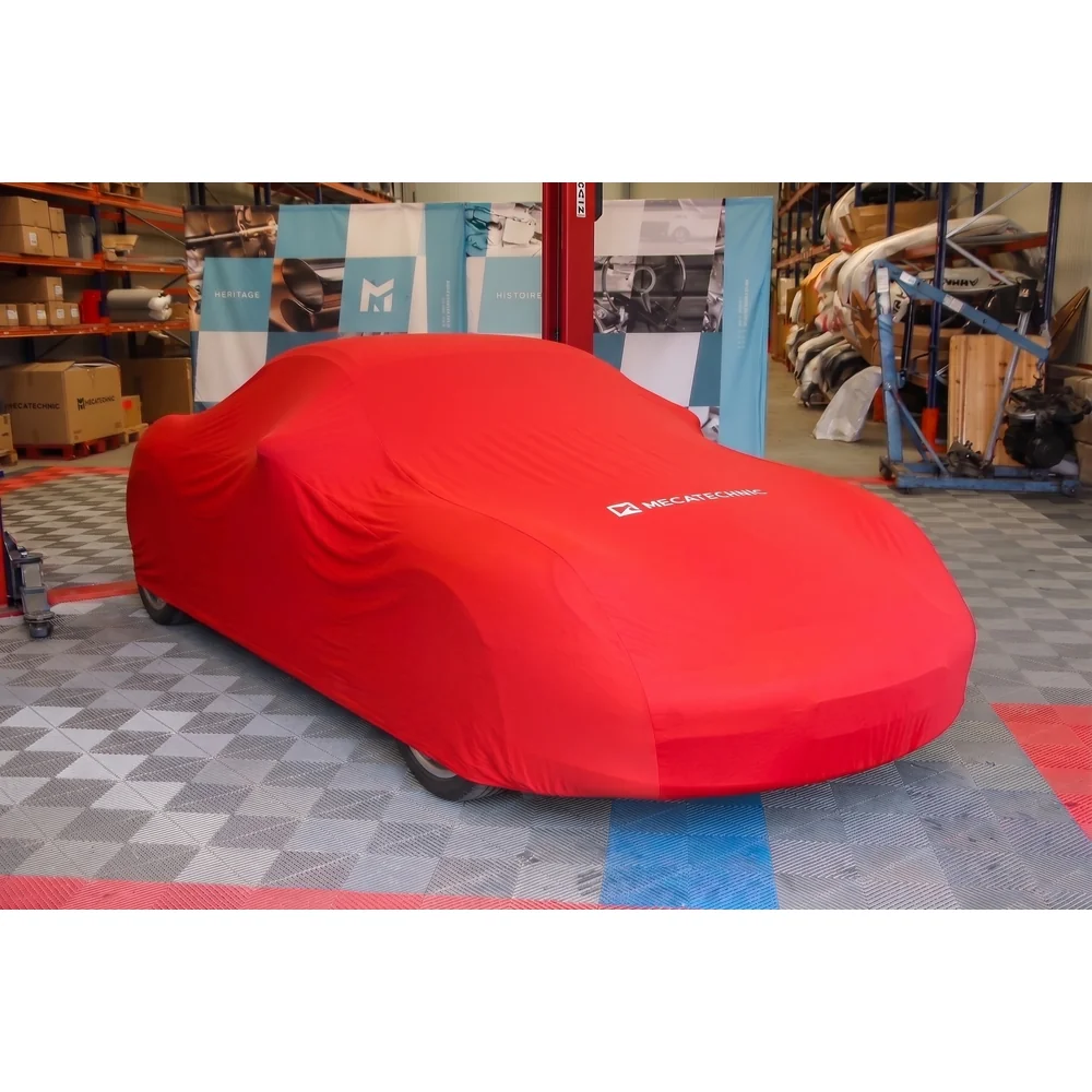 Red stretch indoor cover size L for Porsche Boxster 986