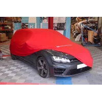 Red stretch indoor cover size L (430x170x119) for Volkswagen Golf 7