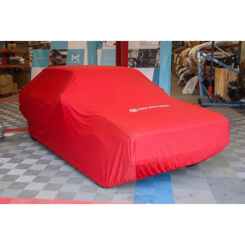 Rode stretch binnenhoes maat L voor Volkswagen Passat B1