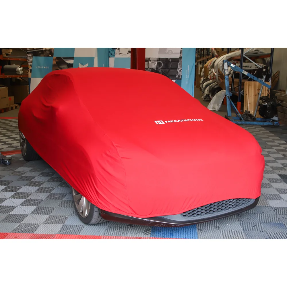 Red stretch indoor protective cover size L for Volkswagen Scirocco 3