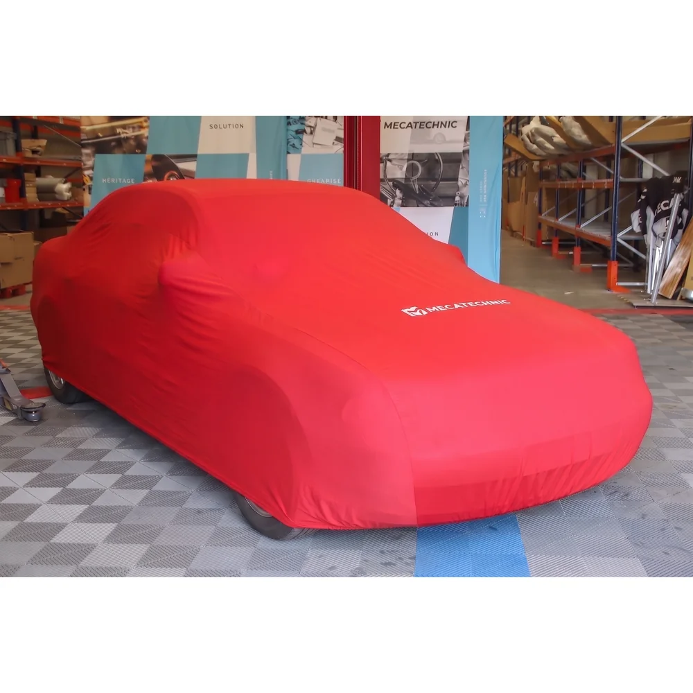 Red stretch indoor cover size XL (460x170x122) for Audi A4 (B5)