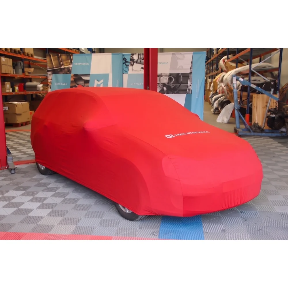 Red stretch indoor car cover Size XL for Volkswagen Golf 5