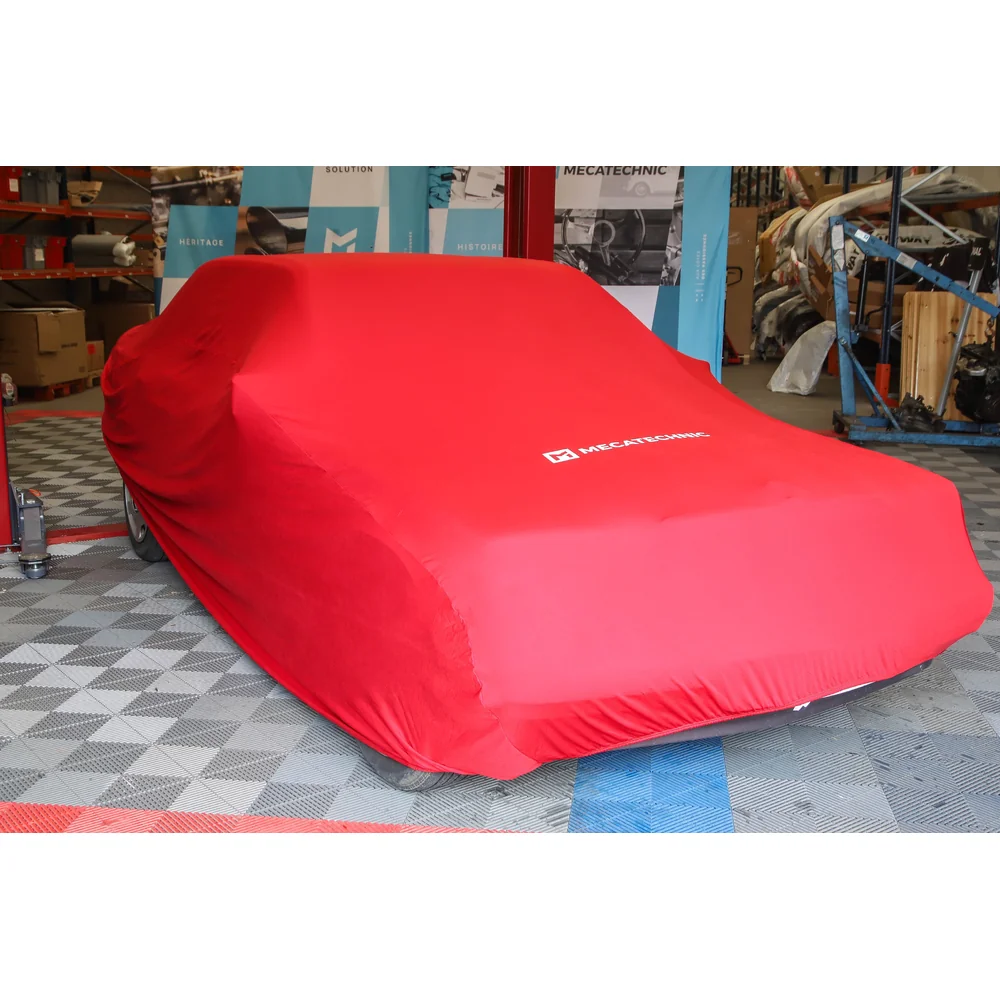 Housse stretch rouge taille XL 460x170x122 pour Mercedes W201