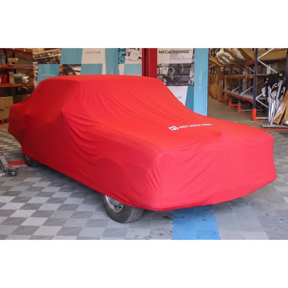 Housse d'intérieur stretch rouge taille XXL (490 x 178 x 122) pour Peugeot 504