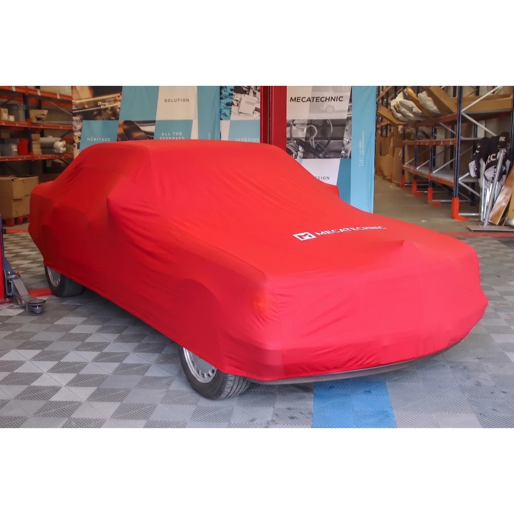 Housse stretch rouge taille XXL (490 x 178 x 122) pour Mercedes W126