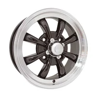 EMPI-style 8-spoke rim, 4 x 130, black, 15"