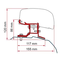 F40 VAN 270 Adaptador ciego Fiamma para Ford Custom a partir de 2012