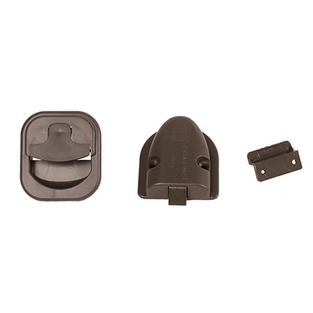 Poignée serrure encastrable grise anthracite 32 mm