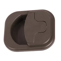 Poignée serrure encastrable grise anthracite 32 mm
