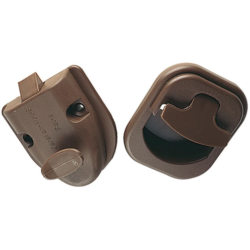 Poignée serrure encastrable marron 32 mm