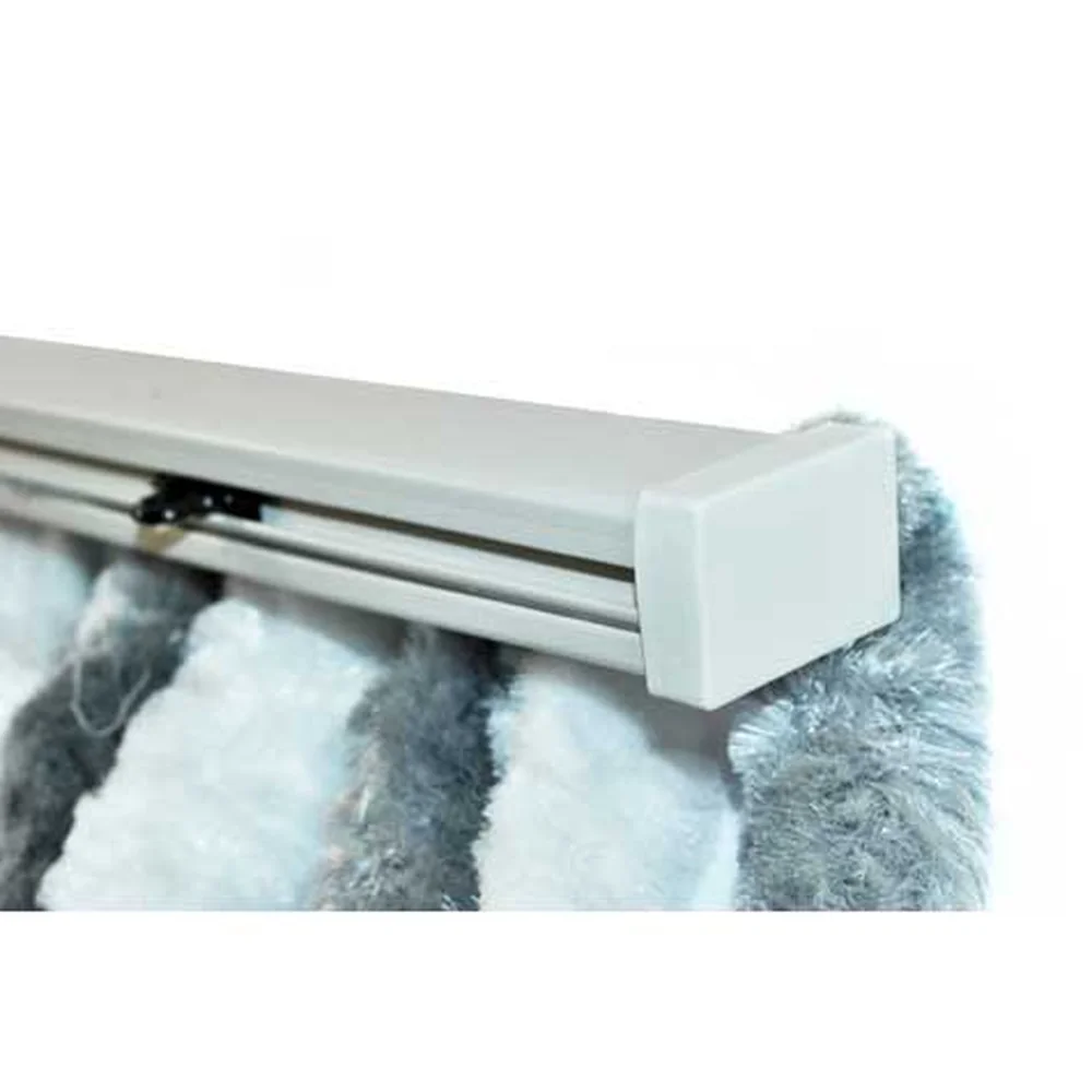 Insect proof tracked curtain 205x56 mm for motorhome - Grey white