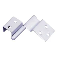Juego de 2 bisagras de perfil de puerta derecha, gris