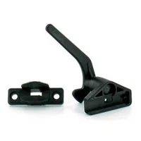 Fermeture Polyfix complète noir baie Polyplastic - entraxe fixation : 25 mm.