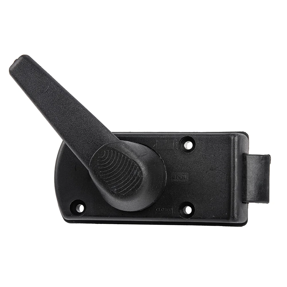 Black handle lock for caravan door with right-hand cylinder opening
