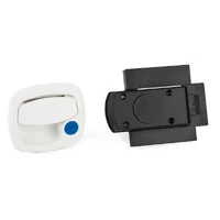 Square garage door lock white