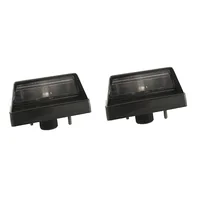 PAIRE D'ECLAIREURS DE PLAQUE FIAT NOIR 110/100x65x60 mm
