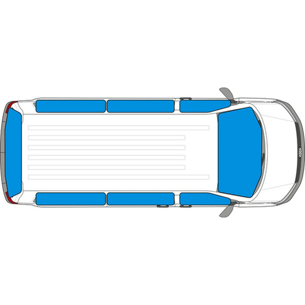 Isolants (8) thermiques intérieurs 9 couches pour VW Caddy Maxi de 2004 à 2020