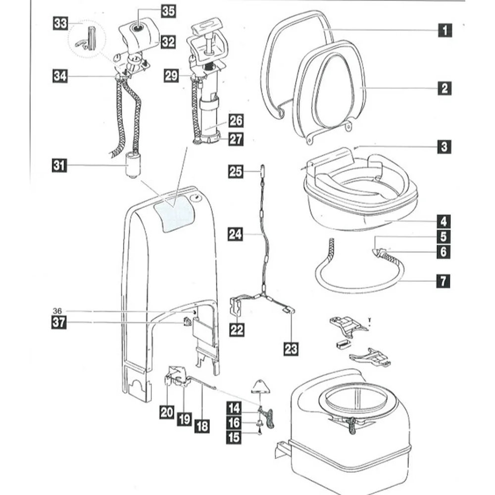 12V Pumpe für WC C200 CW/CWE