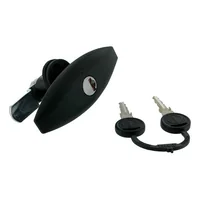 Cerradura de empuje Ellipse largo Negro con cilindro