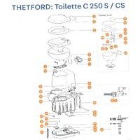 Electroválvula para WC C200S/CS C220S/CS C223S/CS C250S/CS C403L/CS C263CS Thetford - modelos posteriores a septiembre de 2013
