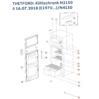 Fecho de porta preto para Thetford N3150 de 24.04.2018 e N4150
