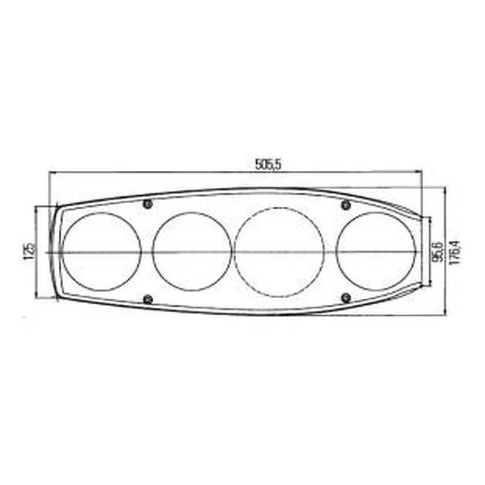 Rear light LEFT CARALUNA II CAMPING CAR HELLA