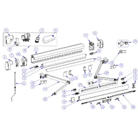 Embouts de bras de tension gauche et droite pour store Omnistore 5200 Thule