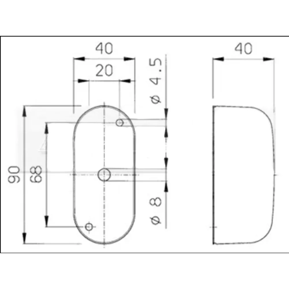 Faro diseño lateral SPL2000 bicolor 90/40/40 JOKON