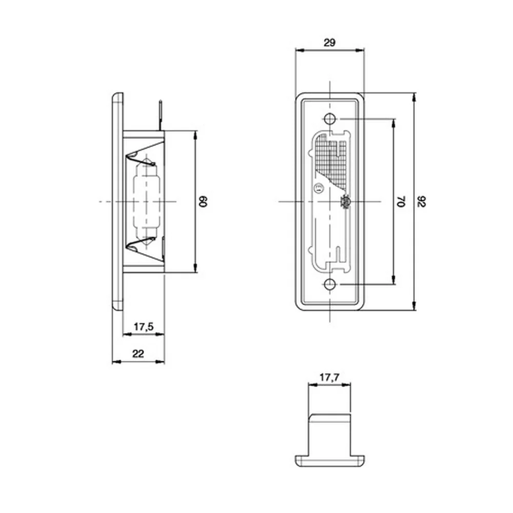 BELEUCHTUNG PLATTE SCHWARZ LINKS K570L JOKON