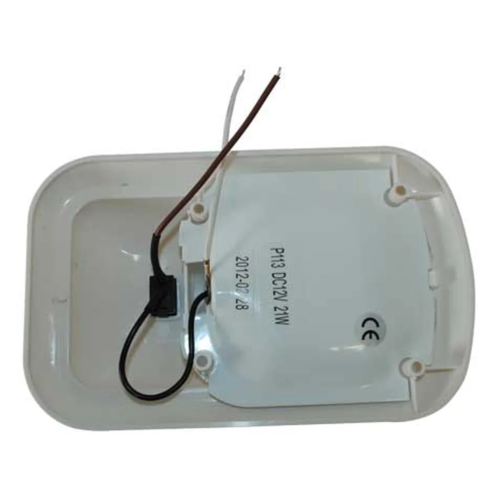 Lámpara de pared 21W - color blanco - con interruptor de encendido / apagado - para autocaravanas y caravanas.