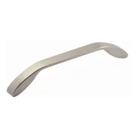 Tirador de mueble de acero niquelado pulido 185 mm - sin cerradura