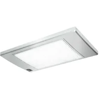 Slimlite 12V LED ceiling light with aluminum finish switch - for motorhomes and caravans.