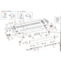 Headband end caps - right and left - white for Thule 6200 awning