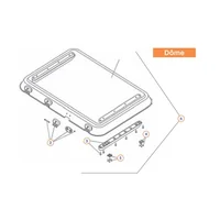 Cúpula para claraboyas SEITZ-DOMETIC Heki 3 y 3+ - con piezas de fijación - BG1279
