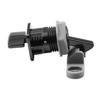 Chrome-plated black steel handle lock 185 mm