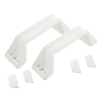 Juego de 2 tiradores blancos de 138 mm con tapones de rosca