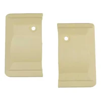 Set of 2 end caps for 80 mm beige reversible belt profile