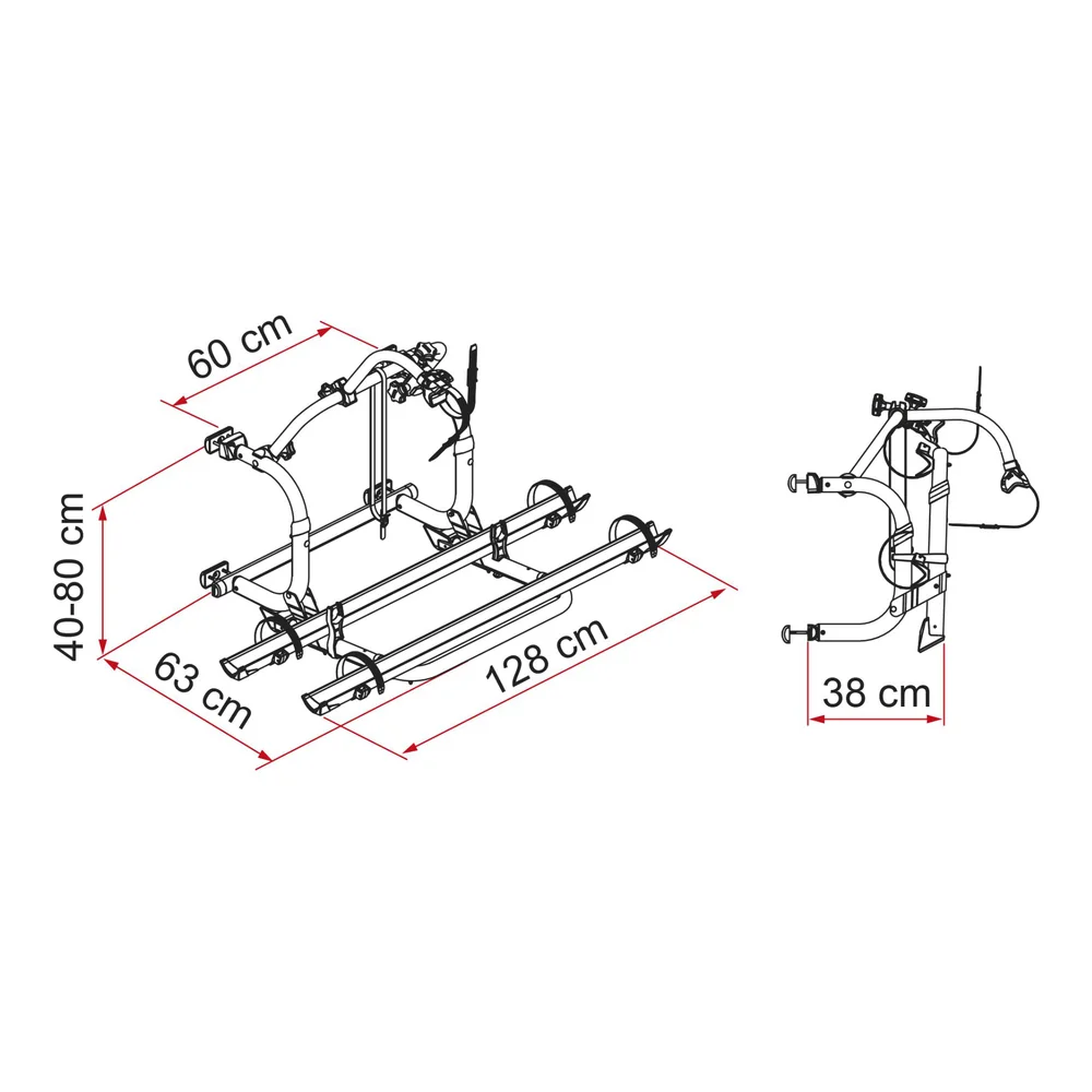 Portabicicletas CARRY BIKE Pro C FIAMMA - para autocaravanas - restyling 2023