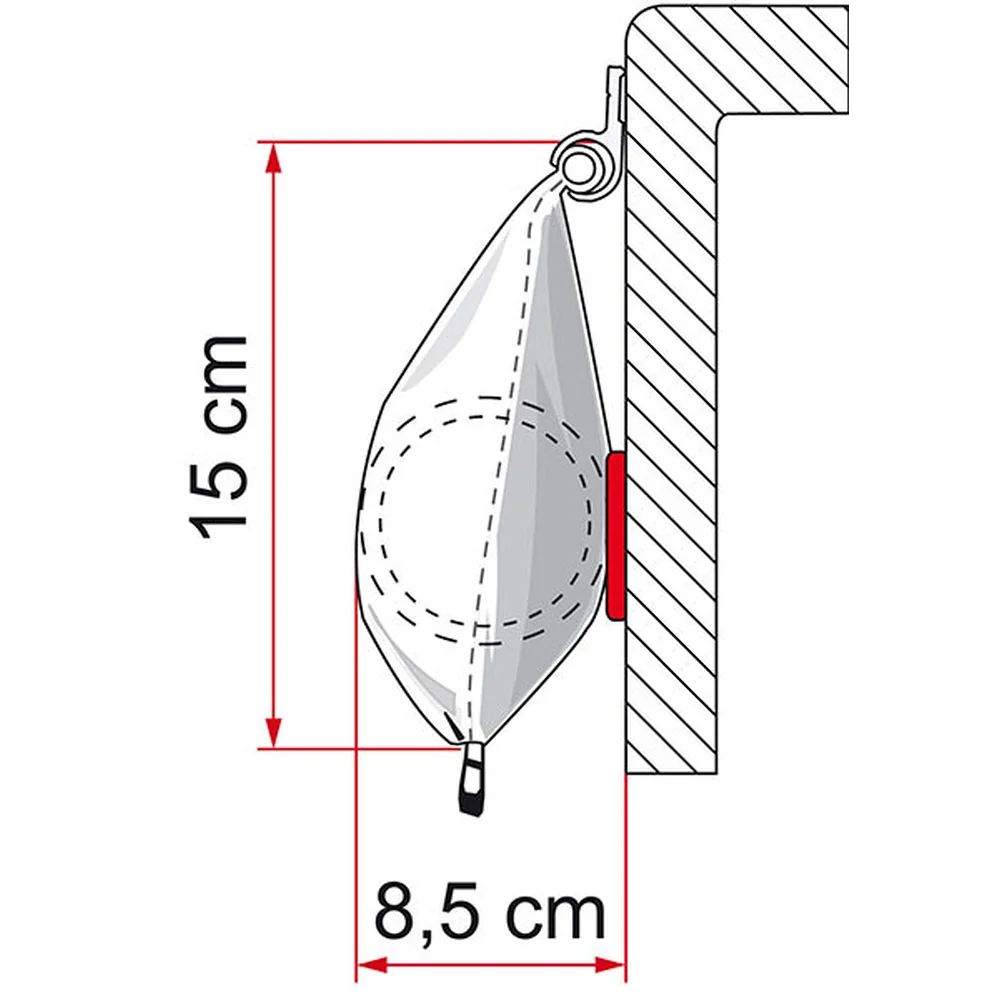 Store CARAVANSTORE 225 - 235x225 cm - ROYAL GREY FIAMMA
