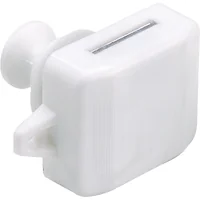 Push Lock cierre giratorio, botón pulsador pomo roseta 16 mm blanco-gris