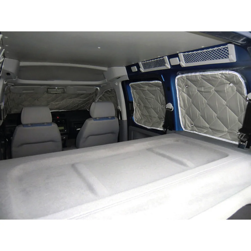 Set of 8 9-layer insulated interior curtains for VW Caddy 5 from 2020 with tailgate