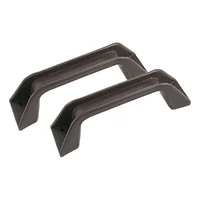 Set of 2 brown pull handles with 150 mm center distance - 4 holes - without screw cover