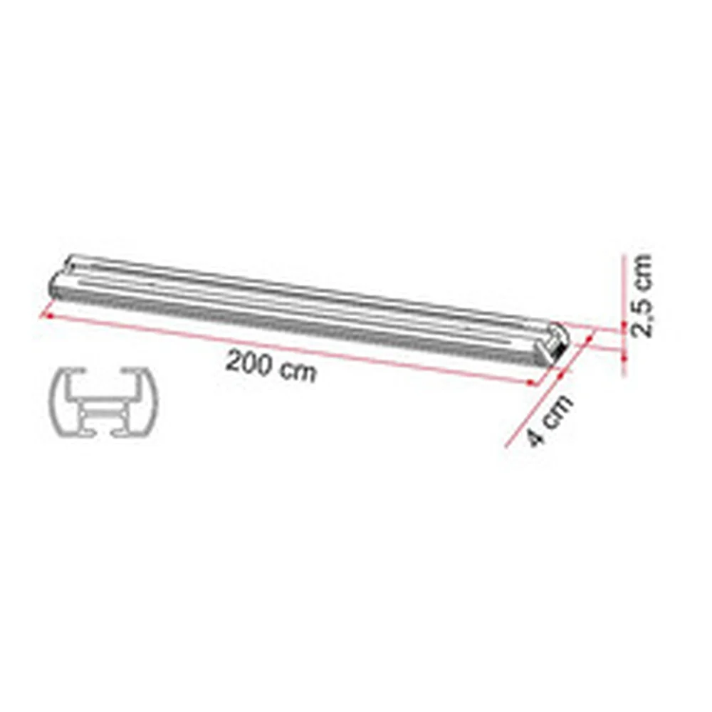 Raíles de fijación para paredes 200 cm GARAGE BARS FIAMMA - vendido por 2