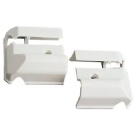 Parapress black hinge profile end caps 36 mm - sold as a pair